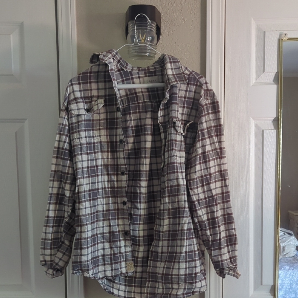 Plaid Button-Up Shirt